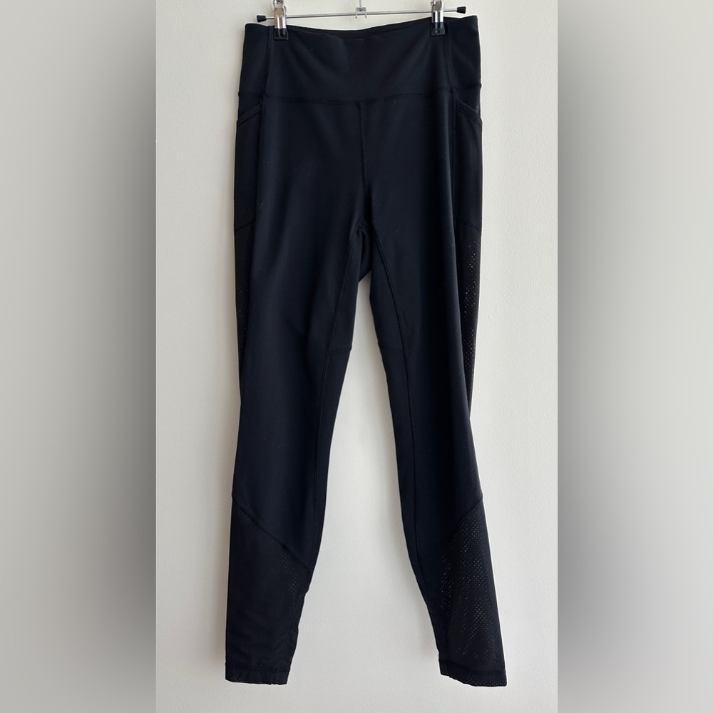 Lululemon Tightest Stuff Tight Black Leggings, High-Rise Mesh Cutout, Size 4